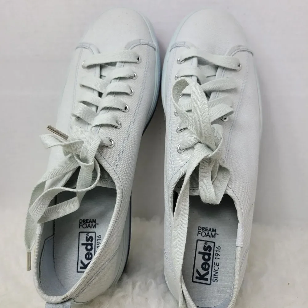 Keds Tripple Up Womens Lace Up Platform Sneakers In Light Blue Size Size 9